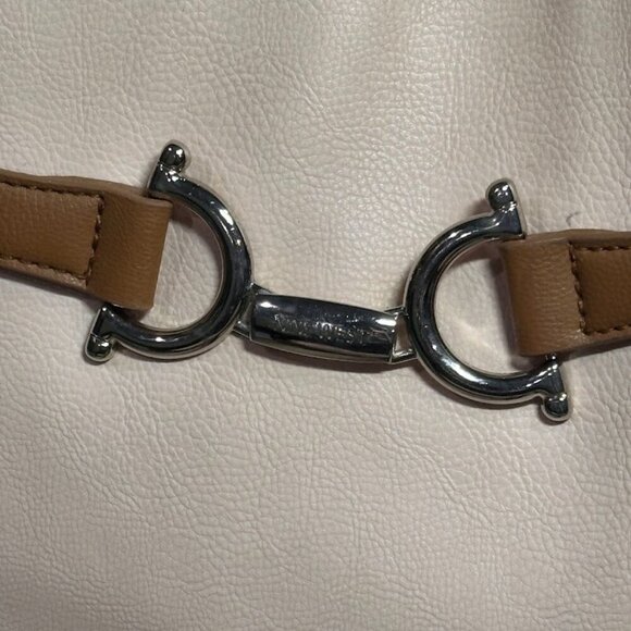 Nine West Peach & White $180 retail Shoulder Bag Handbag EXCELLENT condition - Picture 7 of 16